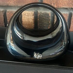 Huda Beauty black shiny makeup or accessory bag NEW